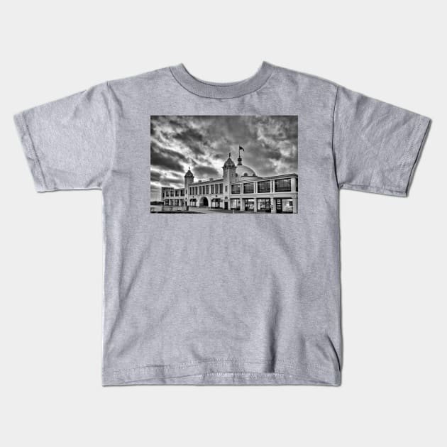 Sunday Morning at the Spanish City in Monochrome Kids T-Shirt by Violaman